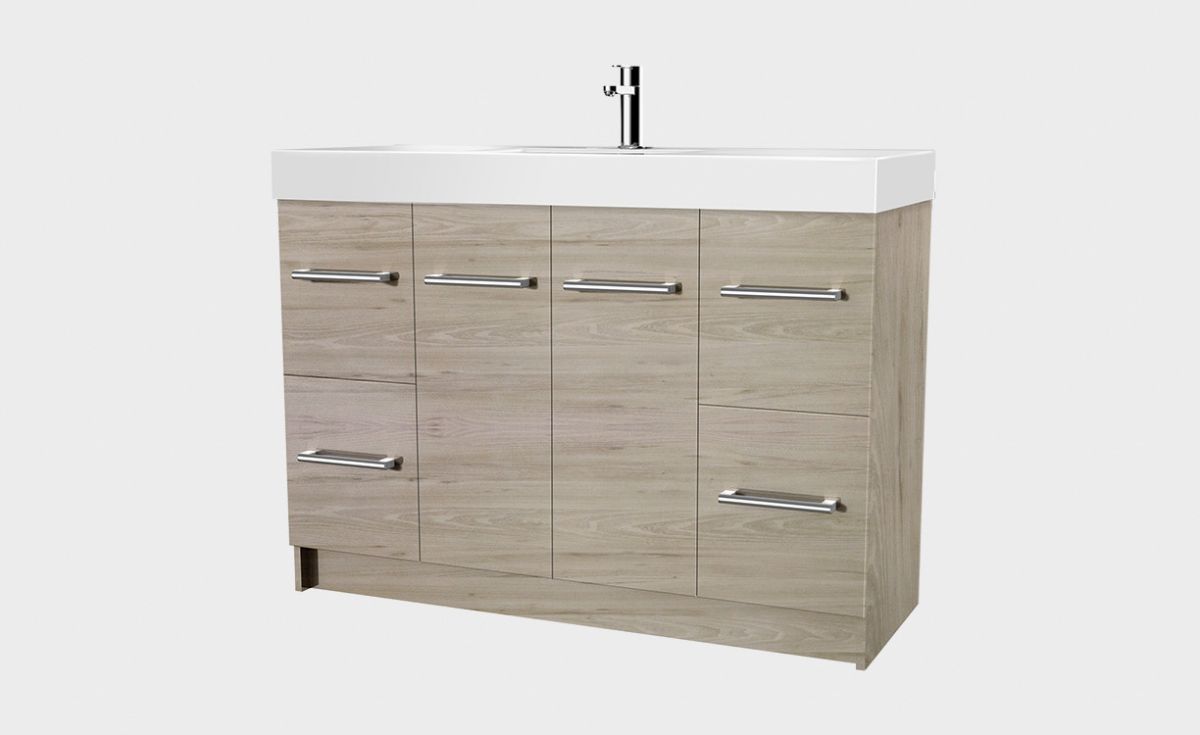 Splash 1200 Floor-Standing Vanity 2 Doors 4 Drawers
