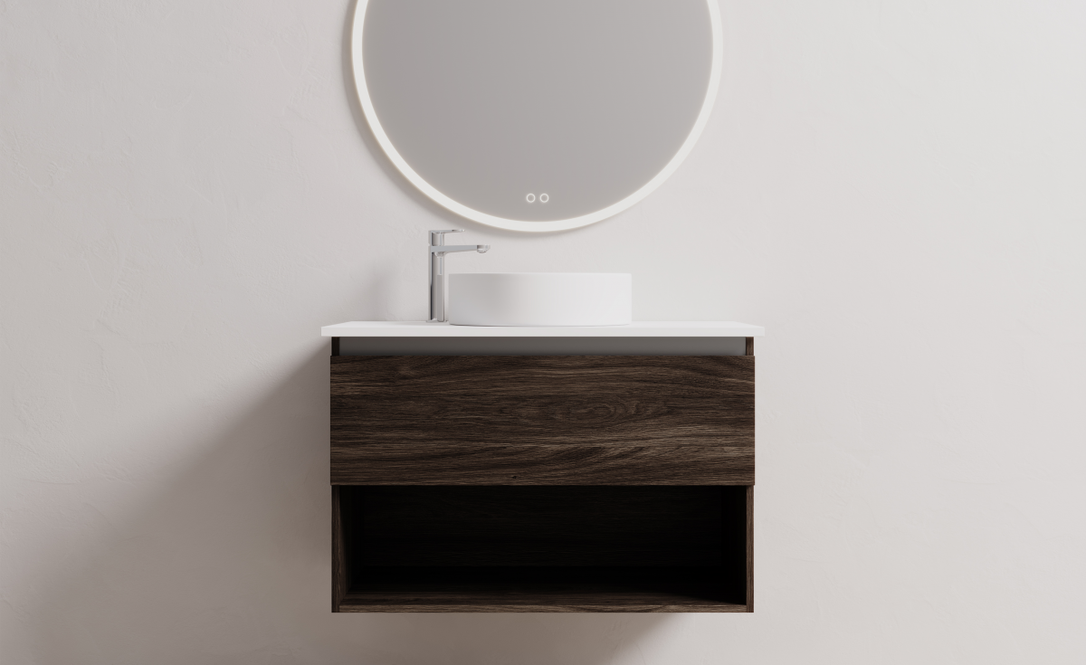Soft Solid Surface 1 Drawer 1 Open Shelf