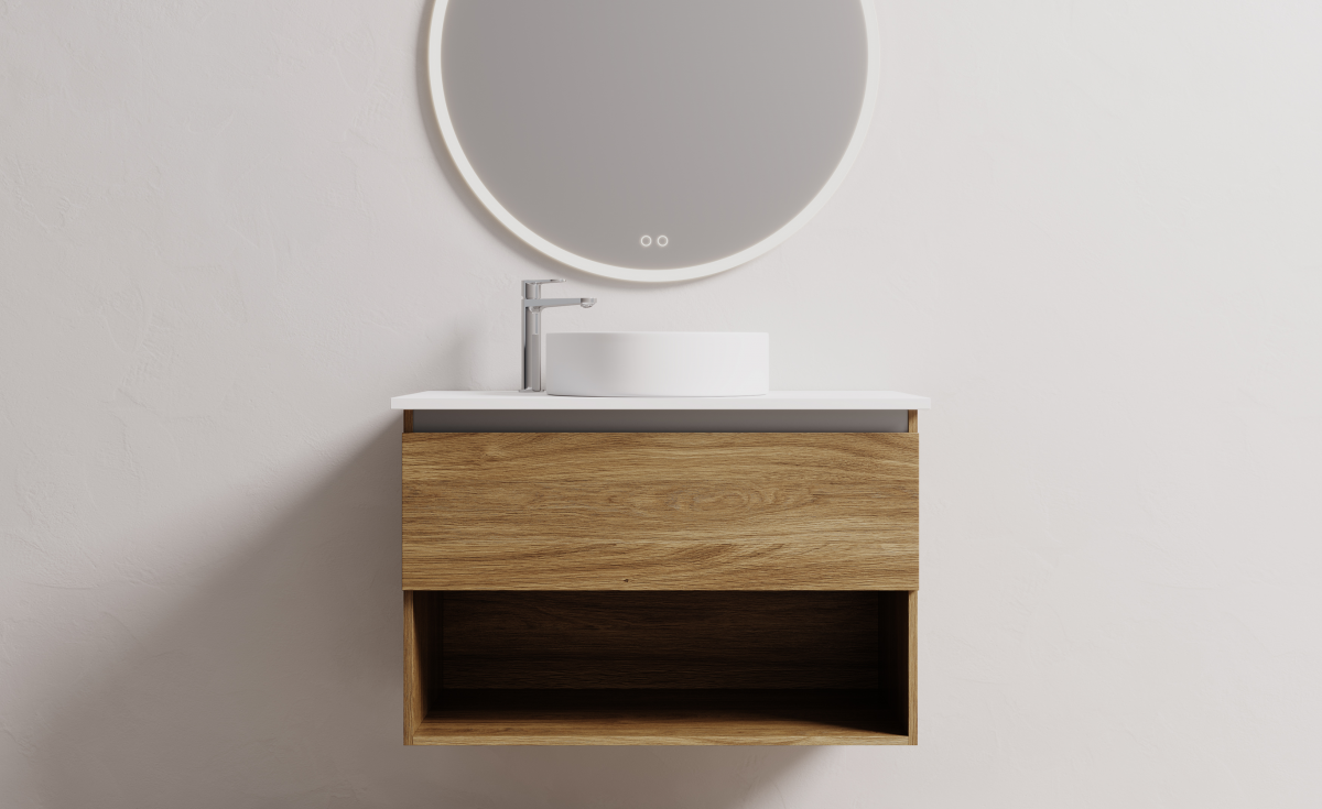 Soft Solid Surface 1 Drawer 1 Open Shelf