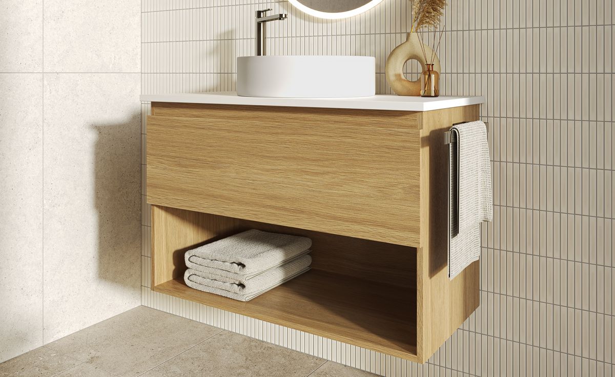 Soft Solid Surface 1 Drawer 1 Open Shelf