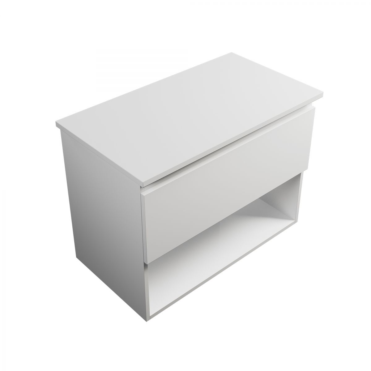 800 Wall-Hung Vanity, 1 Drawer, 1 Open Shelf,