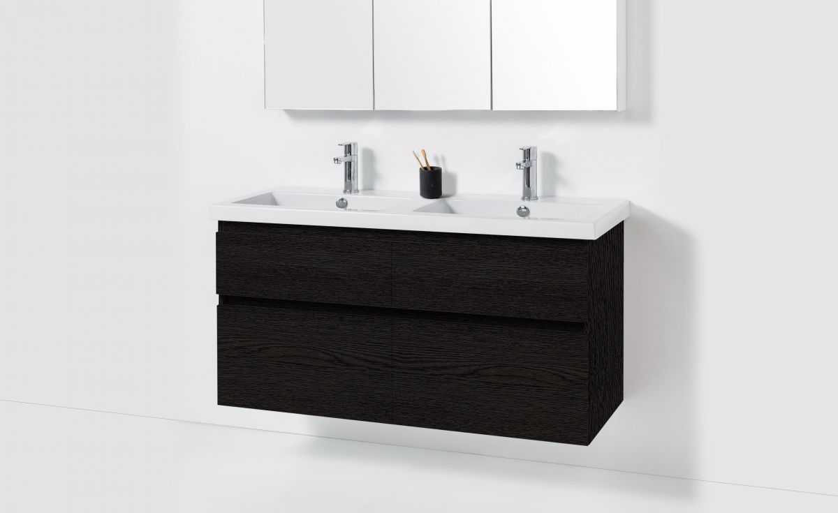 Cangas 1200 Wall-Hung Vanity Double Bowl 4 Drawers