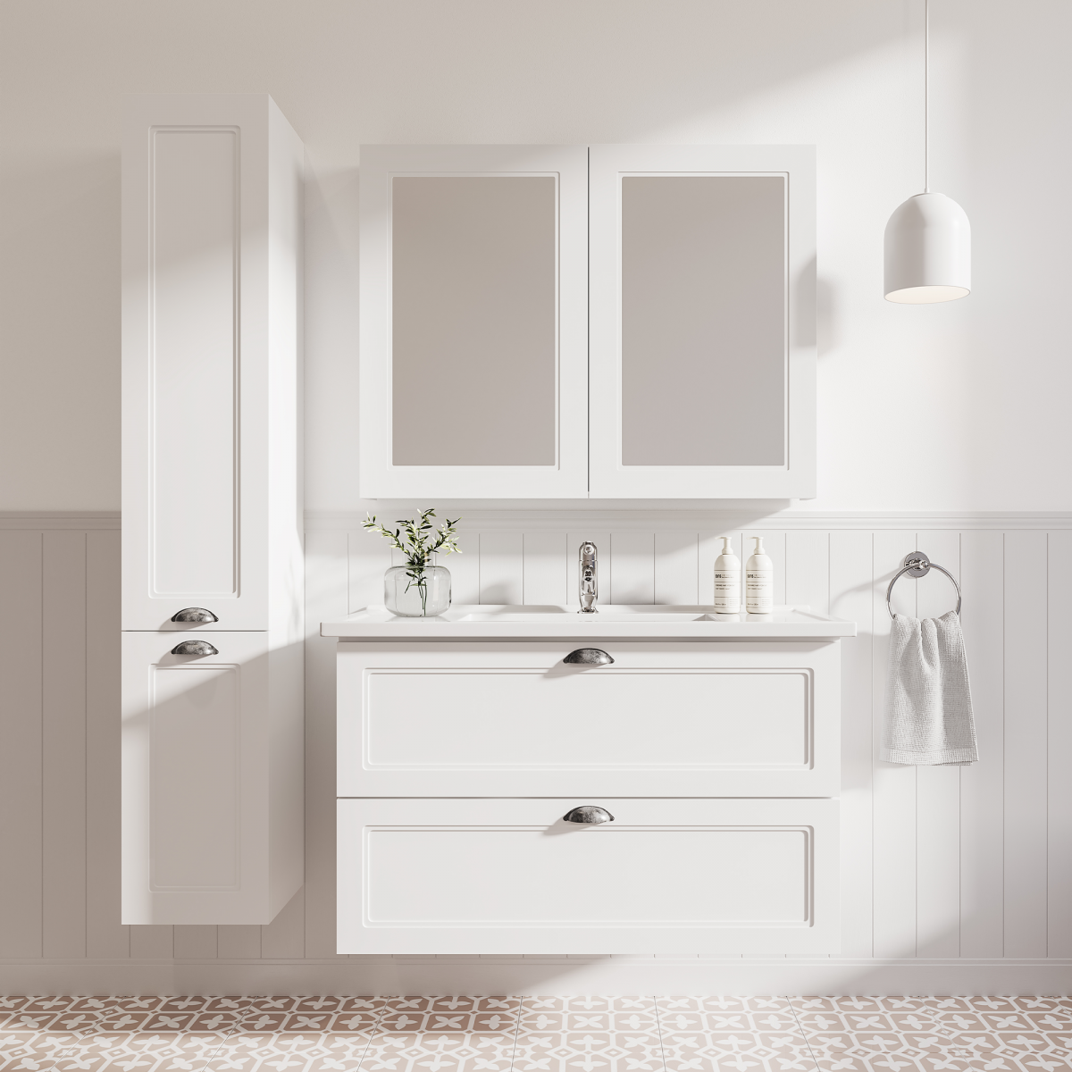 English Classic 2 Door Mirror Cabinet