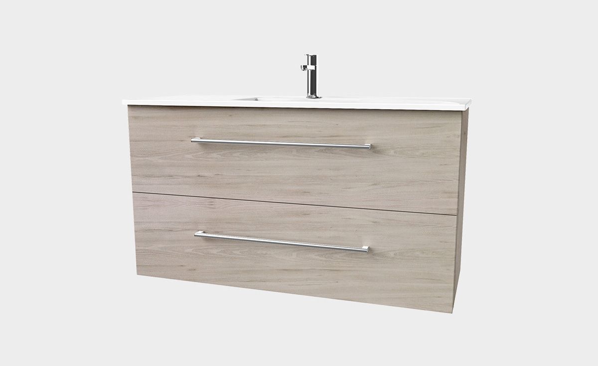 Zara 1200 Wall-Hung Vanity 2 Drawers Extra Deep