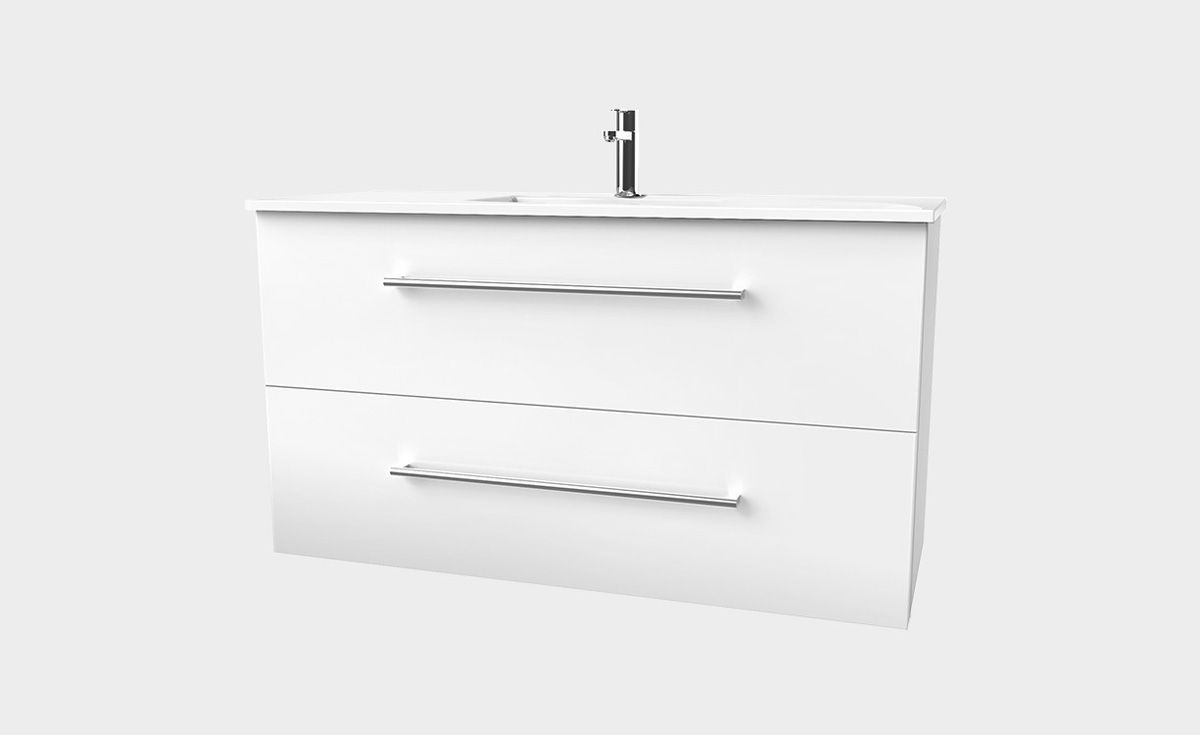 Zara 1200 Wall-Hung Vanity 2 Drawers Extra Deep