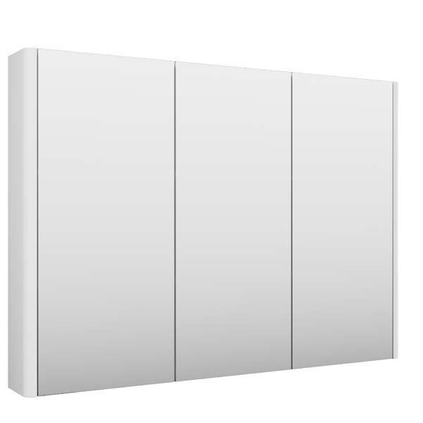 1050 Ovo Mirror Cabinet Matte White Paint
