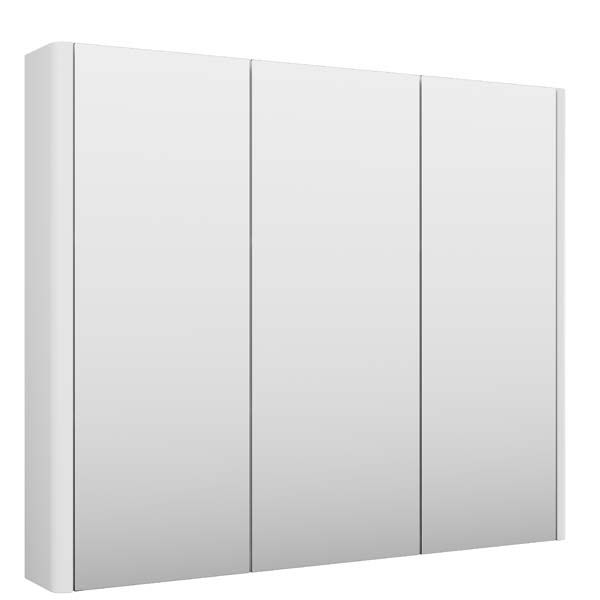 900 Ovo Mirror Cabinet Matte White Paint