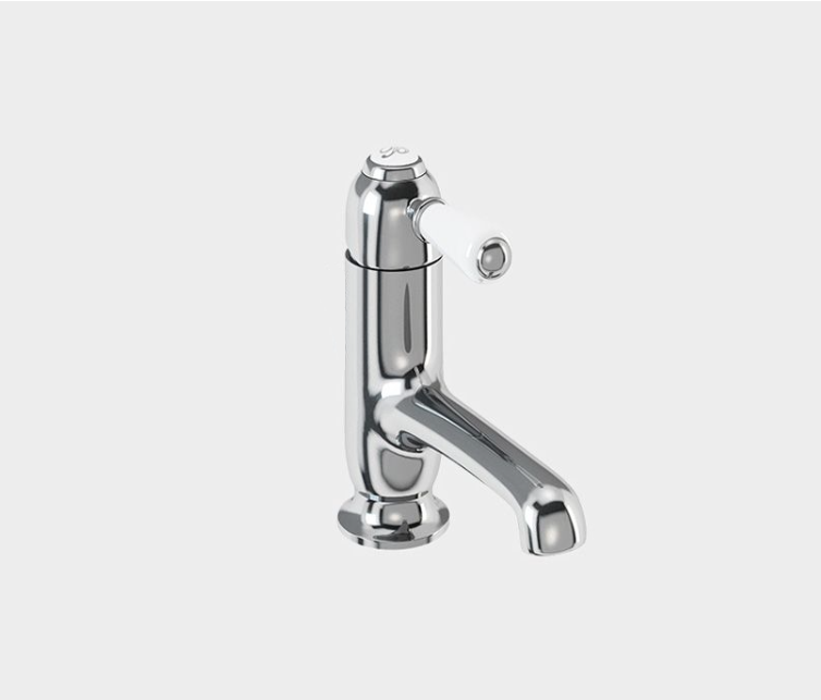 Chelsea Straight Basin Mixer in Chrome/Black without Waste