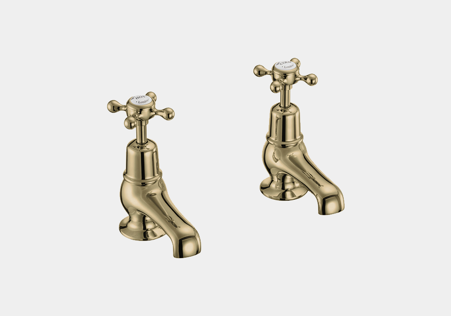 Claremont Basin Tap 7.5cm in Gold/White