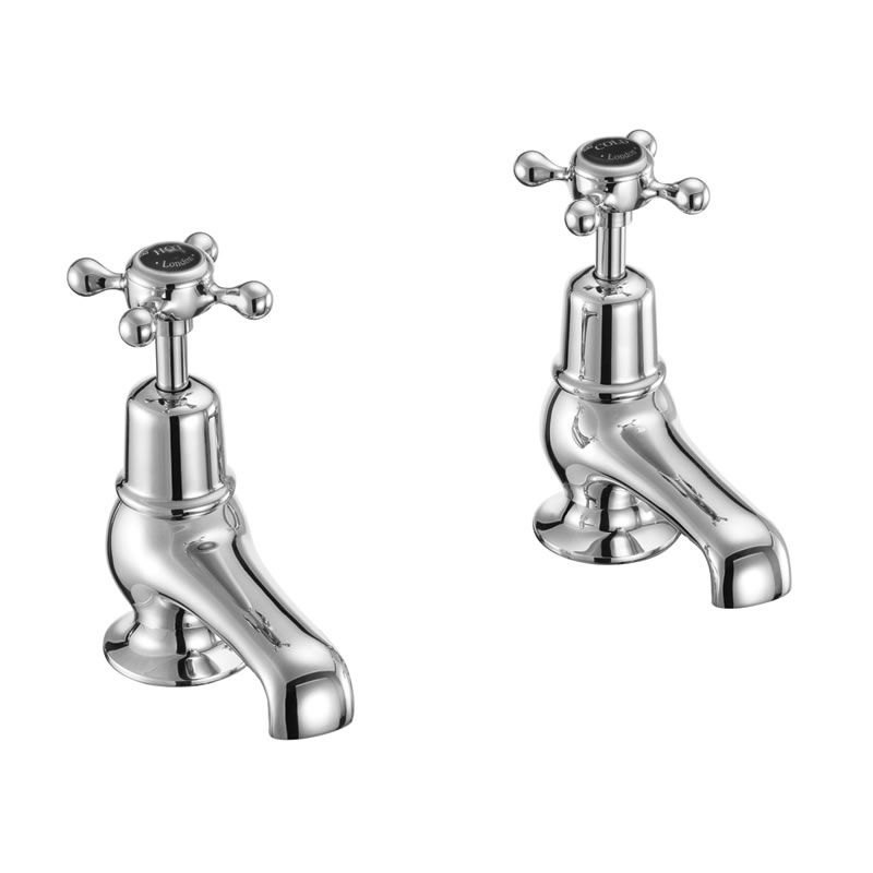 Claremont Basin Tap 7.5cm in Chrome/Black