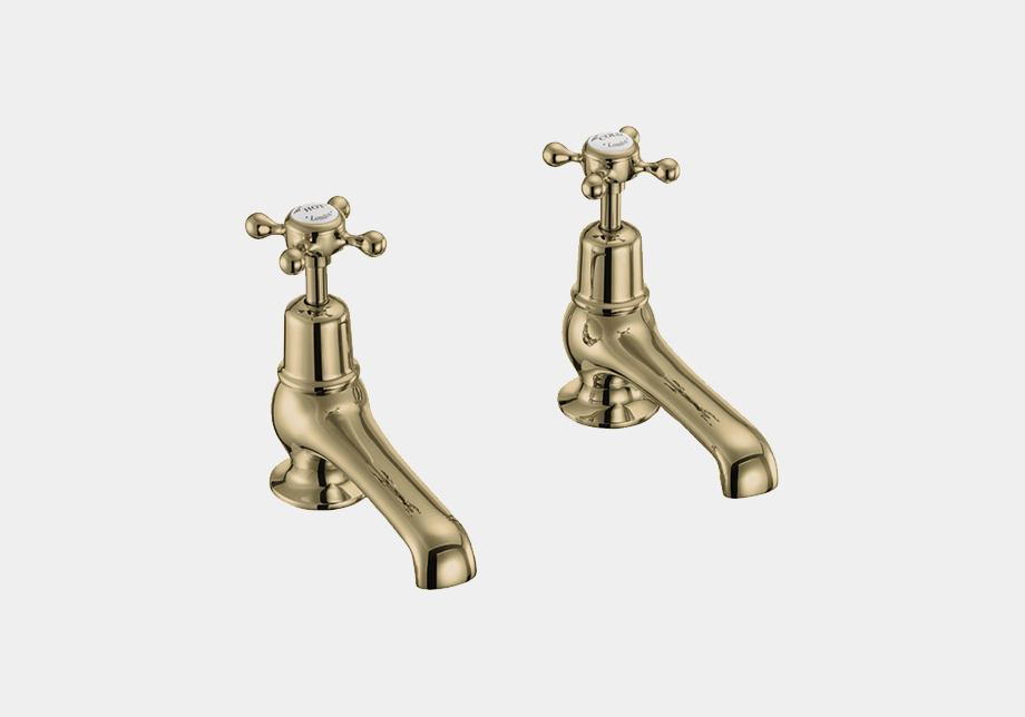 Claremont Basin Tap 12.5cm in Gold/White