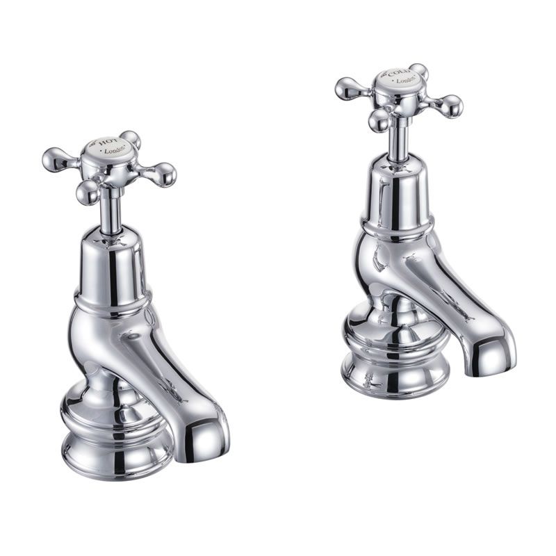 Claremont Regent Basin Tap 7.5cm in Chrome/White