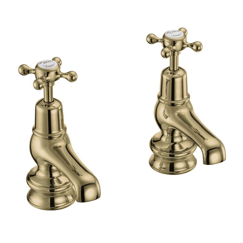 Claremont Regent Basin Tap 7.5cm in Gold/White