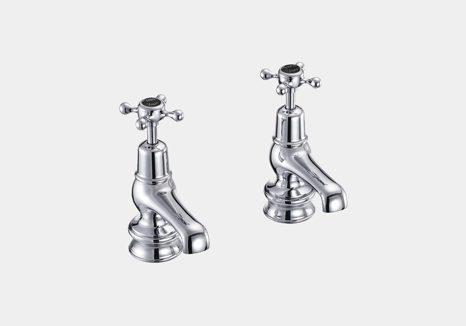 Claremont Regent Basin Tap 7.5cm in Chrome/White