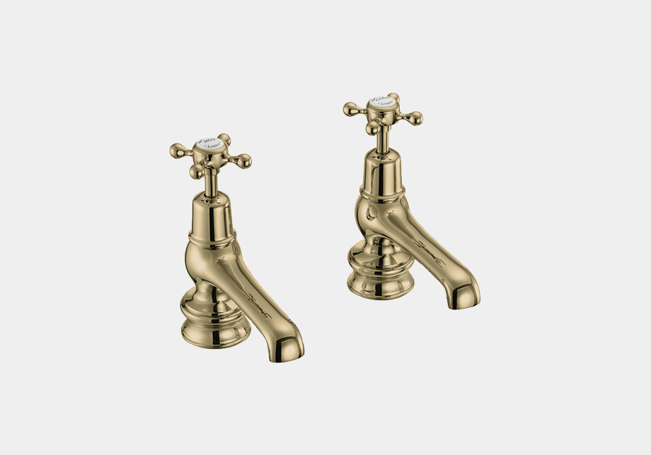 Claremont Regent Basin Tap 12.5cm in Gold/White