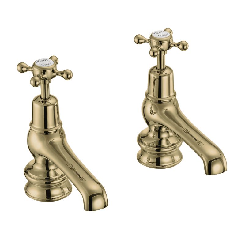 Claremont Regent Basin Tap 12.5cm in Gold/White