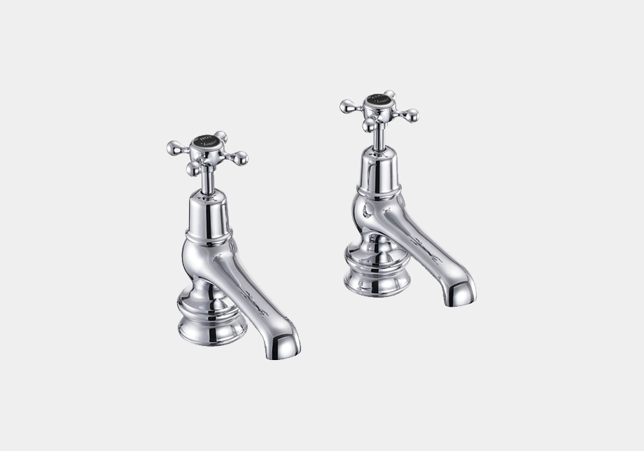 Claremont Regent Basin Tap 12.5cm in Chrome/White