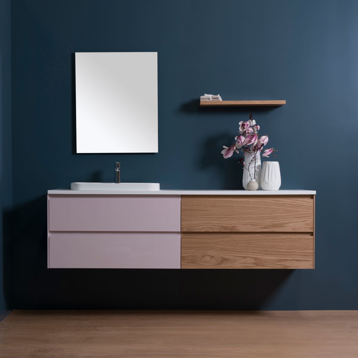 Moode 1800 Wall-Hung Vanity, 4 Drawers