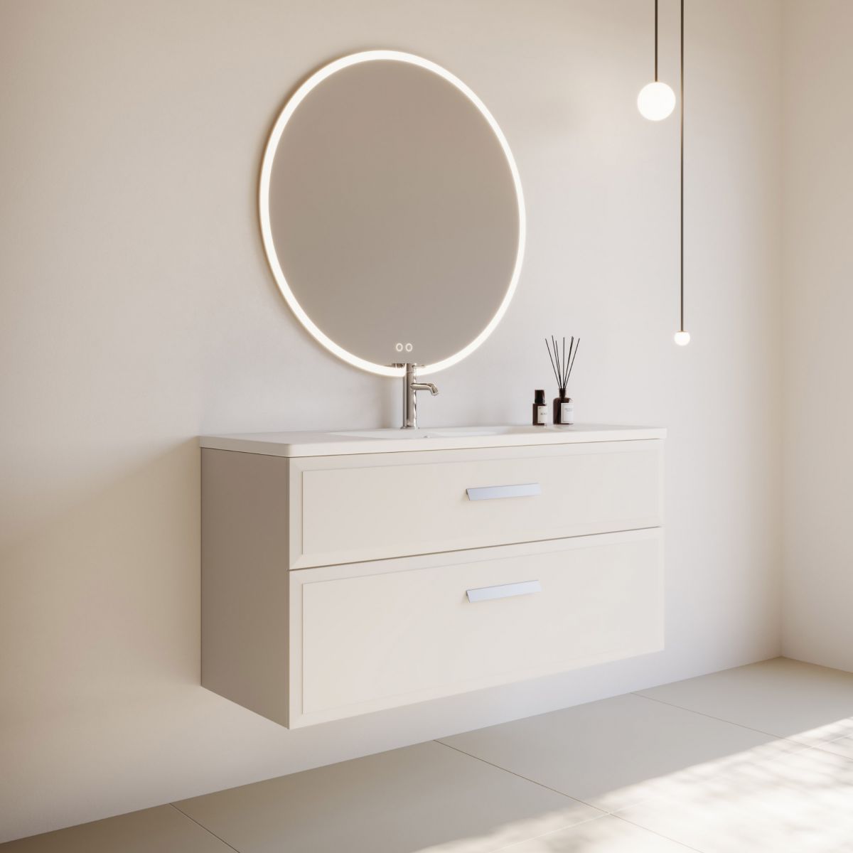 Eden 1200, 2 Drawers in Matte Custom Colour