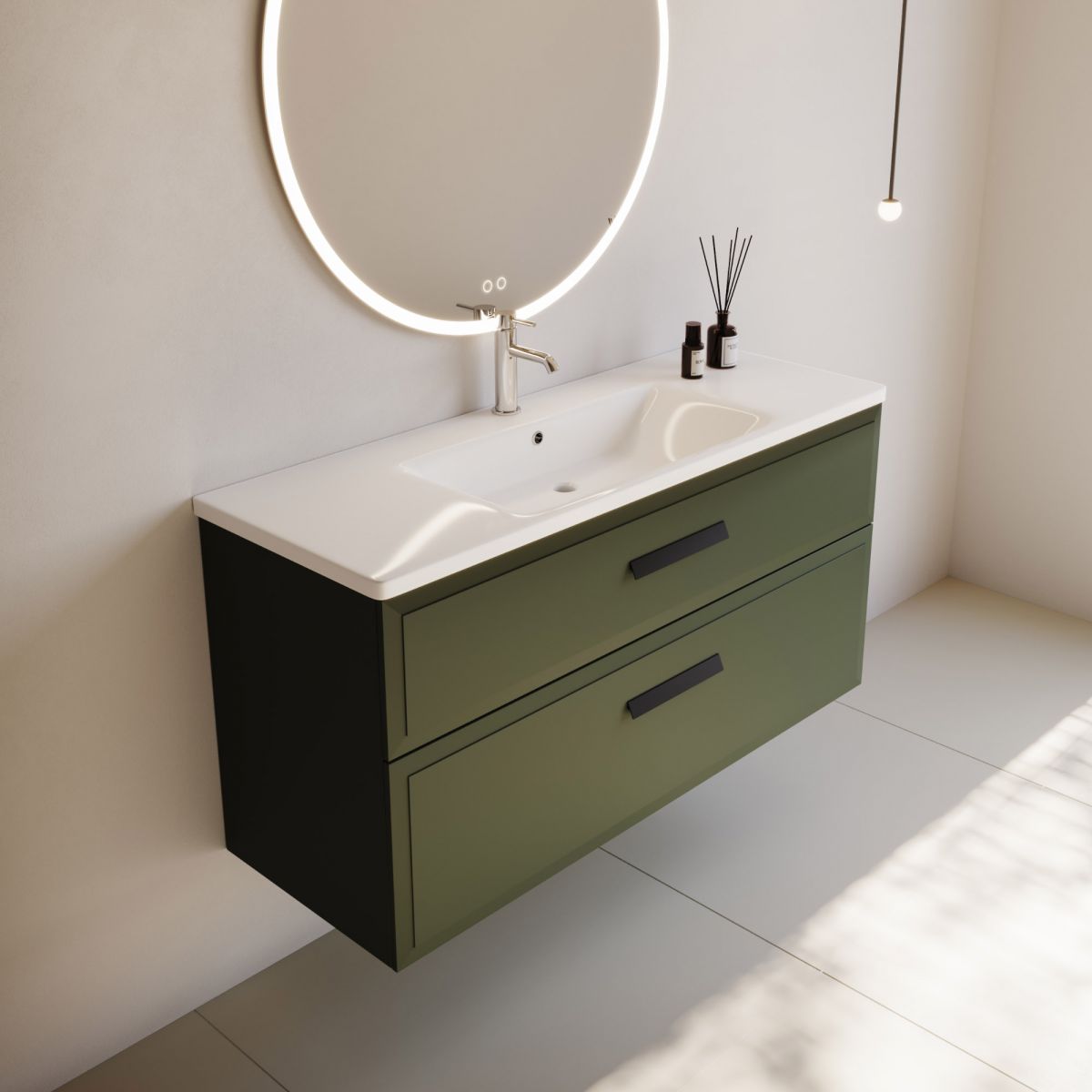 Eden 1200, 2 Drawers in Matte Custom Colour
