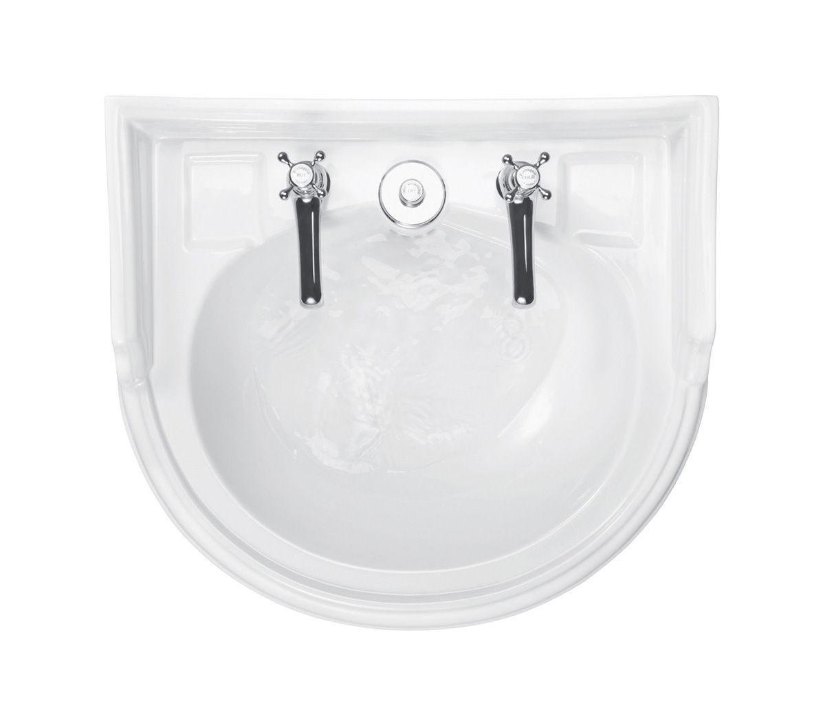 Classic Round 650 Basin with Invisible Overflow & Pedestal