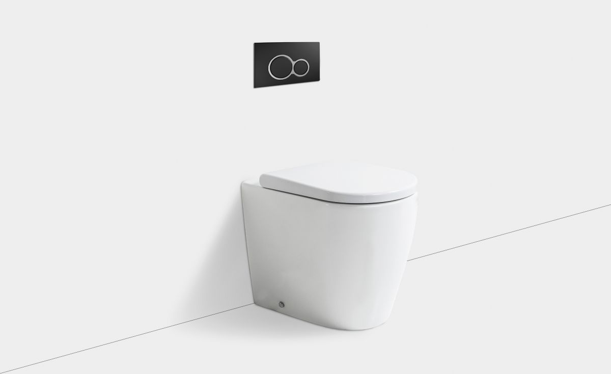 Cascade Easy Height Rimless Wall-Faced Toilet Suite with In-Wall Cistern