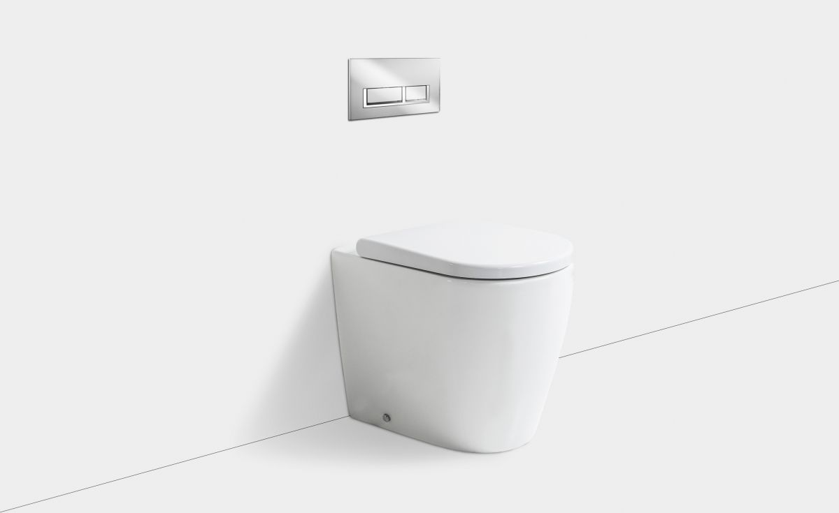 Cascade Easy Height Rimless Wall-Faced Toilet Suite with In-Wall Cistern