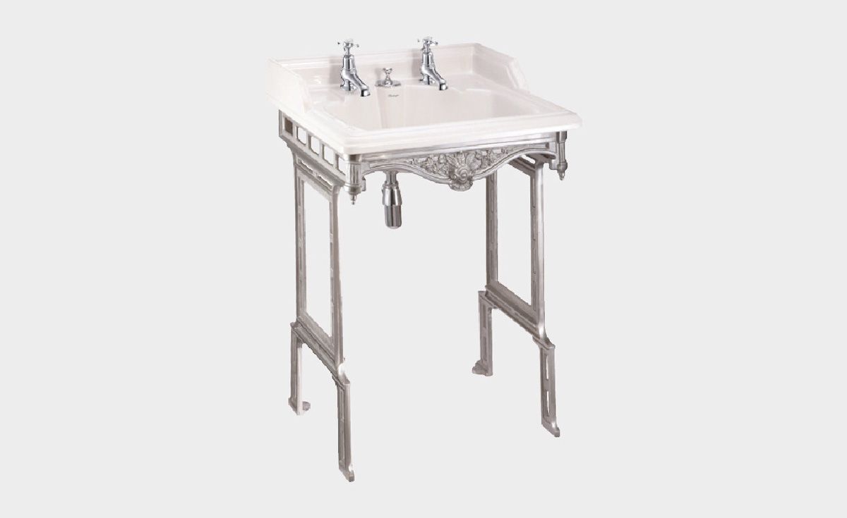 Classic Rectangle 650 Basin with Invisible Overflow & Traditional Stand