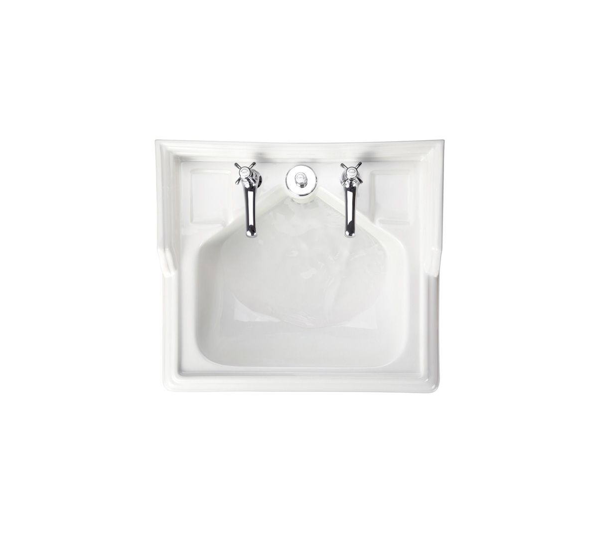 Classic Rectangle 650 Basin with Invisible Overflow & Traditional Stand