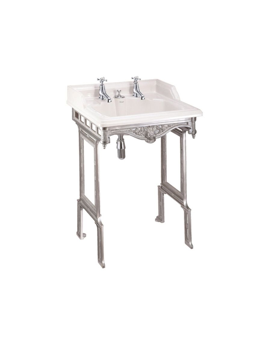 Classic Rectangle 650 Basin with Invisible Overflow & Traditional Stand