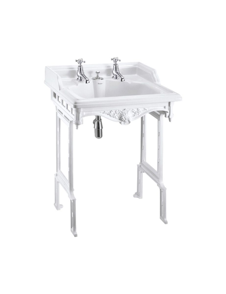 Classic Rectangle 650 Basin with Invisible Overflow & Traditional Stand