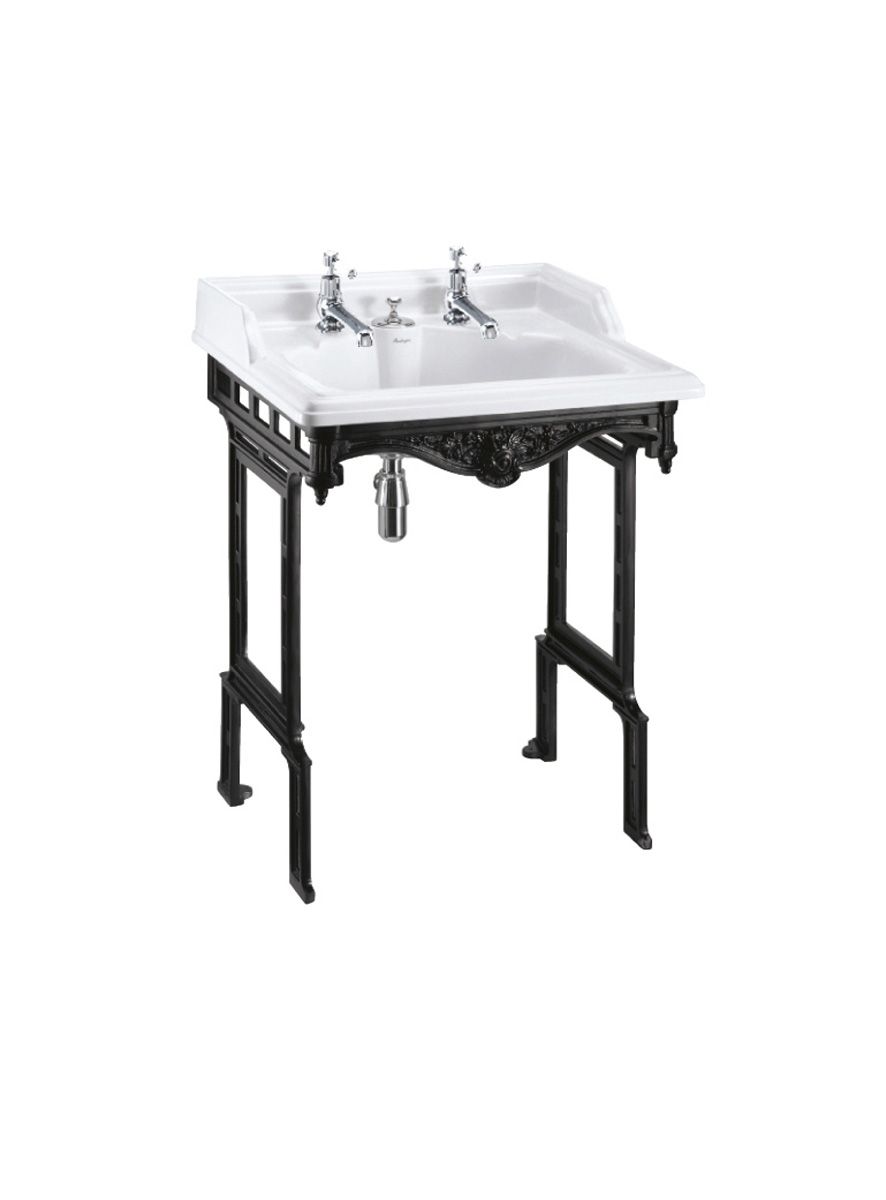 Classic Rectangle 650 Basin with Invisible Overflow & Traditional Stand