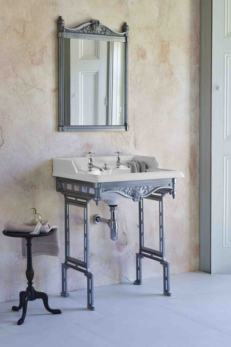 Classic Rectangle 650 Basin with Invisible Overflow & Traditional Stand