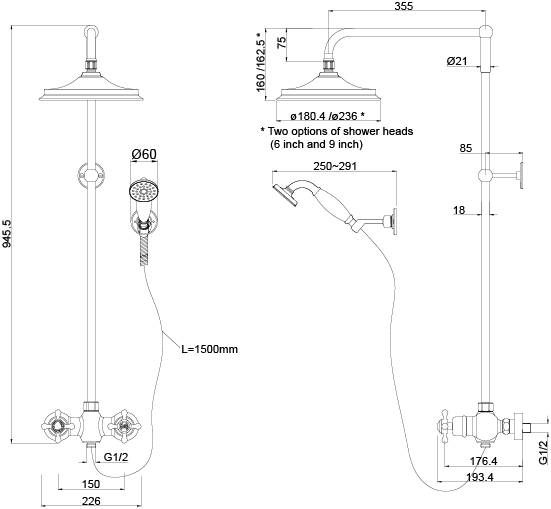 Eden Thermostatic Shower