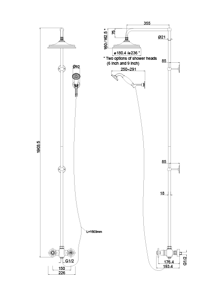 Eden Thermostatic Shower