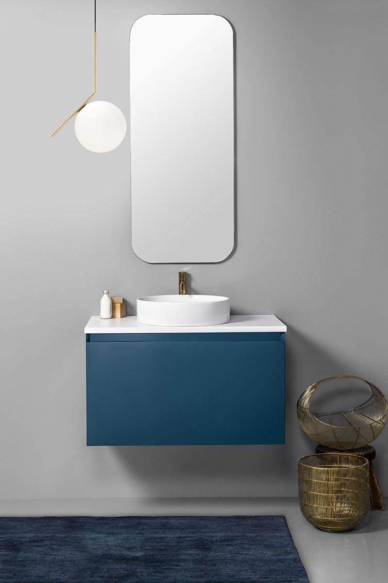 Sleek Round Semi-Recessed Basin