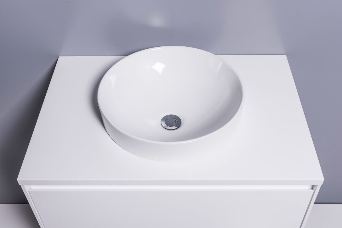 Sleek Round Semi-Recessed Basin