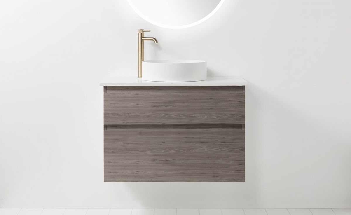 Soft Solid Surface 900 Wall-Hung Vanity 2 Drawers
