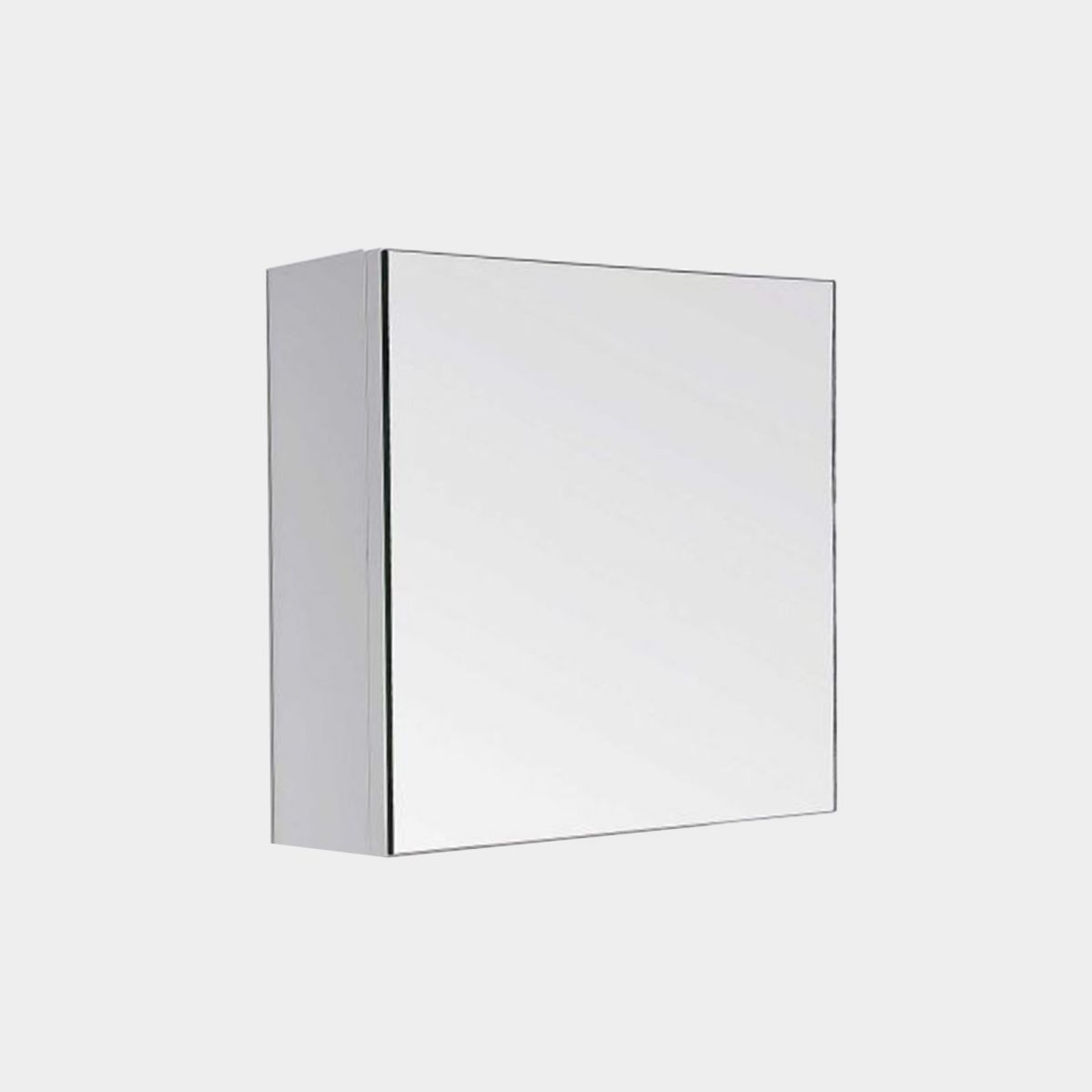Cube Mirror Cabinet - 1 Door, 2 Shelves