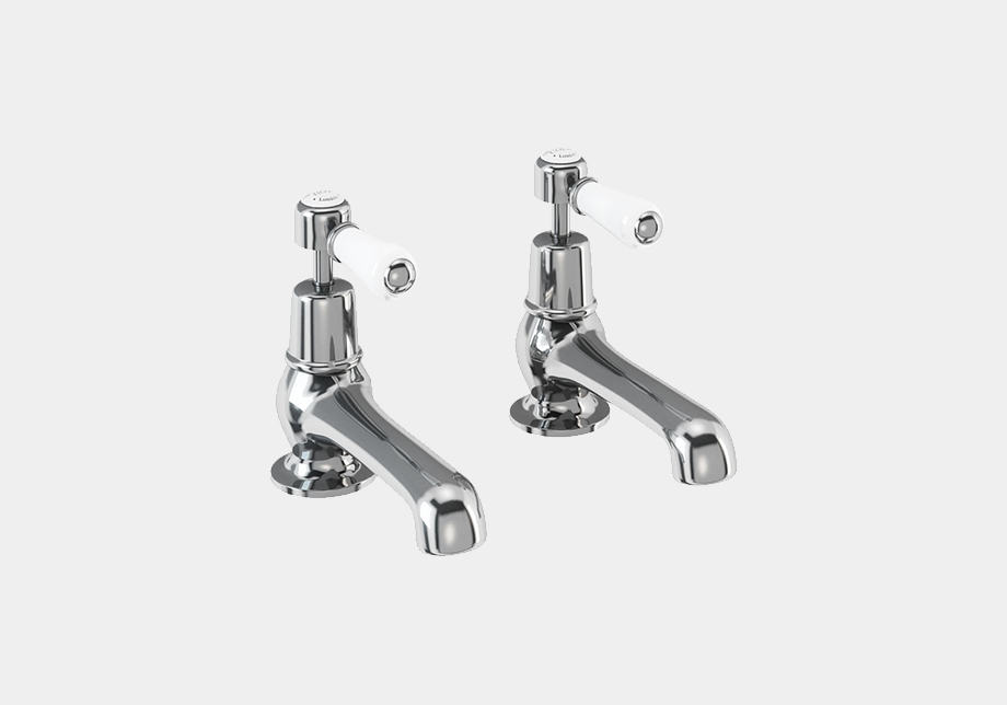 Kensington Bath Tap Deck Mounted 12.5cm in Chrome/Black