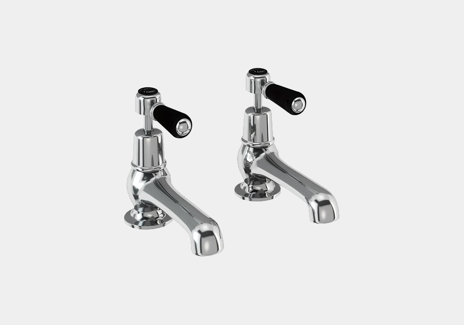 Kensington Bath Tap Deck Mounted 12.5cm in Chrome/Black