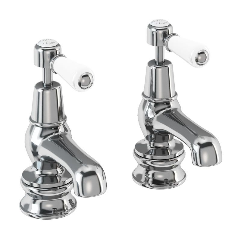 Kensington Regent Basin Tap 7.5cm in Chrome/White