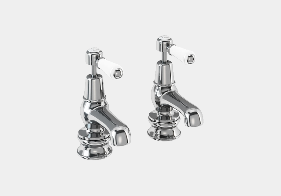 Kensington Regent Basin Tap 7.5cm in Chrome/Black