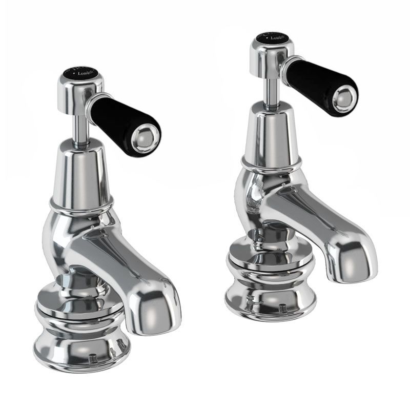 Kensington Regent Basin Tap 7.5cm in Chrome/Black