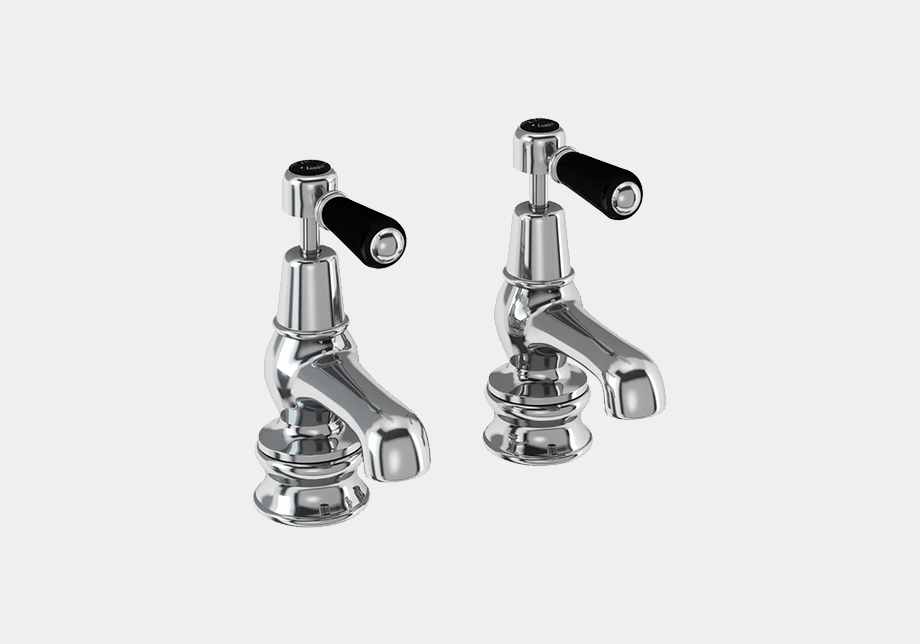 Kensington Regent Basin Tap 7.5cm in Chrome/Black