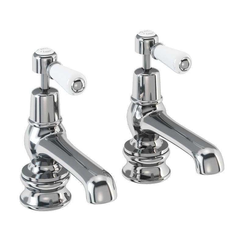 Kensington Regent Basin Tap 12.5cm in Chrome/White