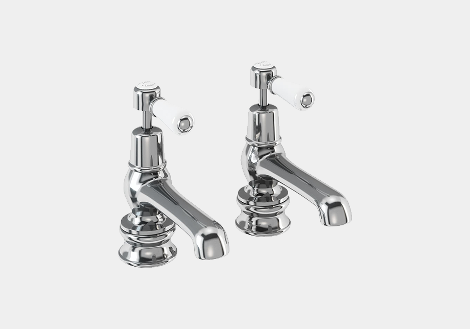 Kensington Regent Basin Tap 12.5cm in Chrome/Black