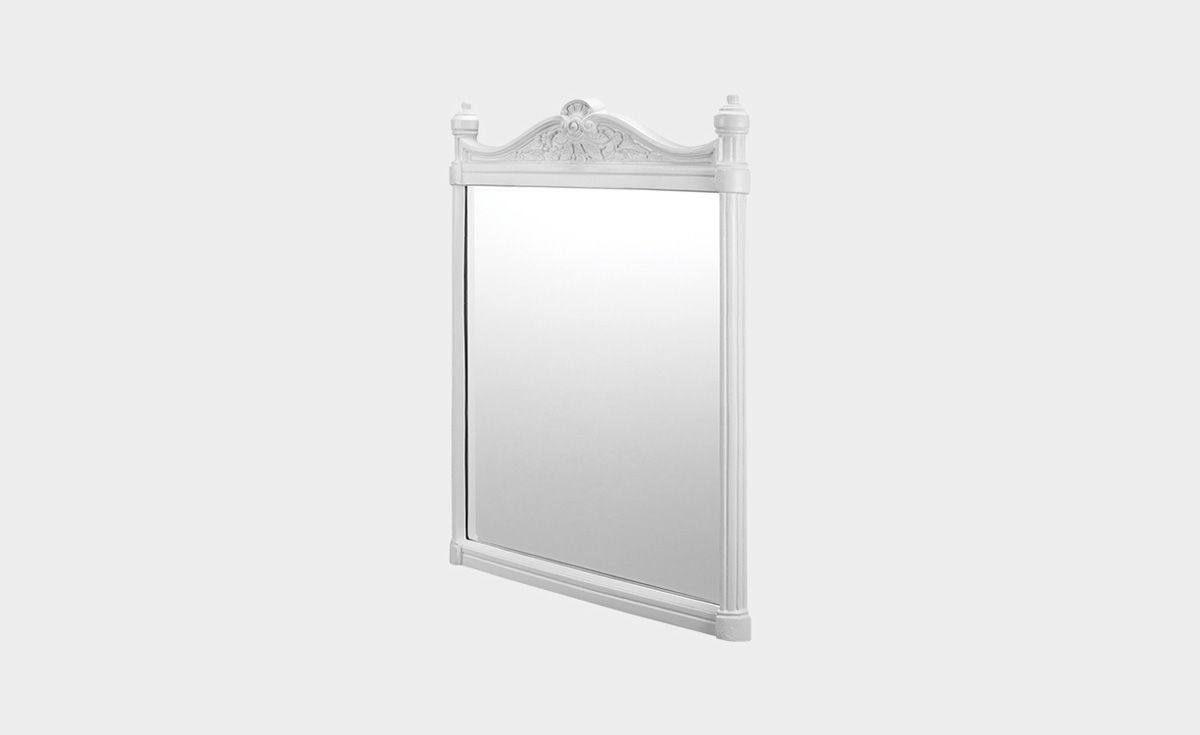 Georgian White Aluminum Frame Mirror