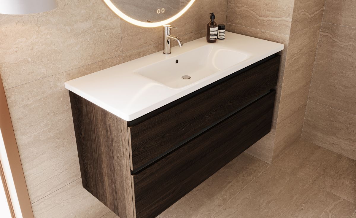 Soft 1200 Wall-Hung Vanity, 2 Drawer