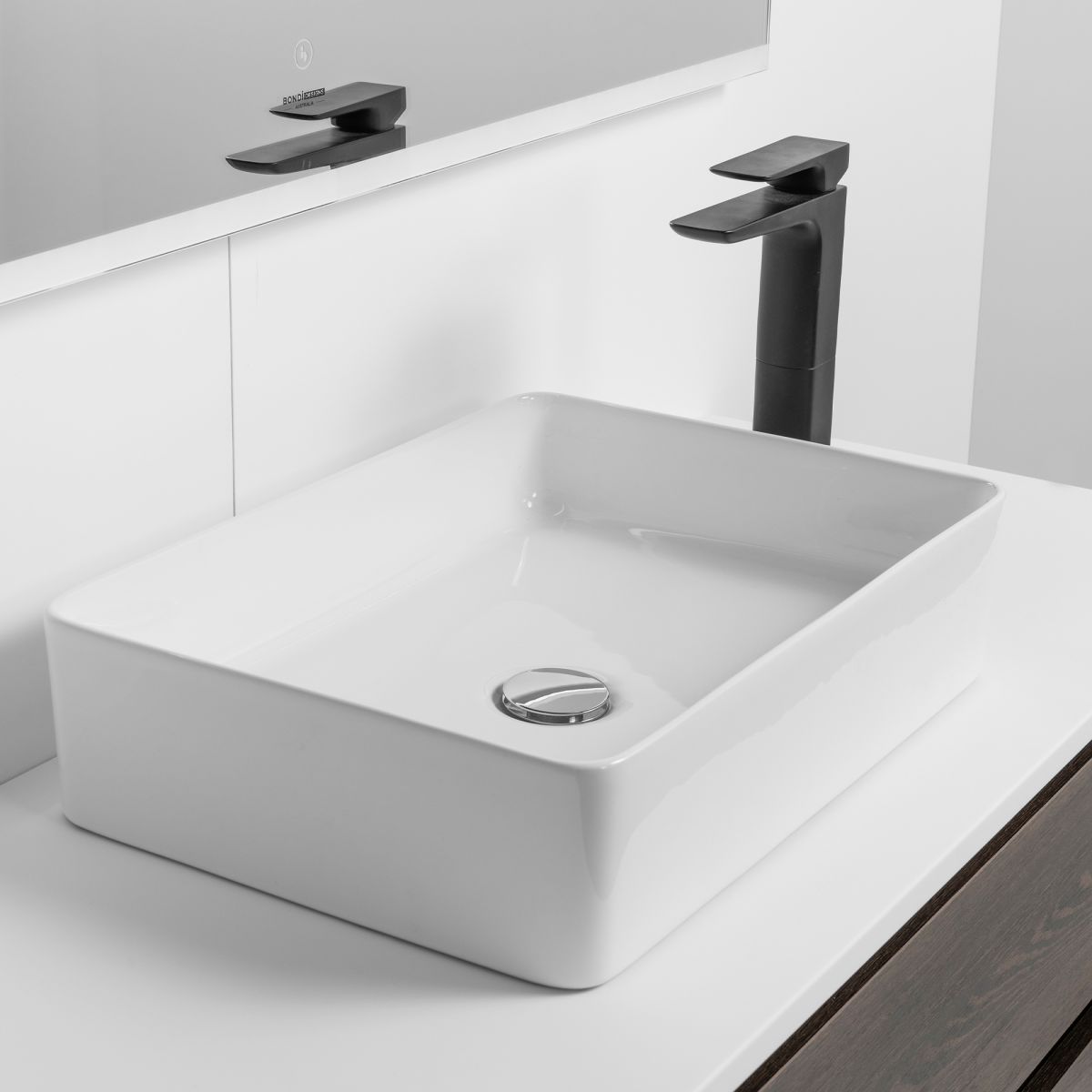 Sleek Rectangle Counter Top Basin